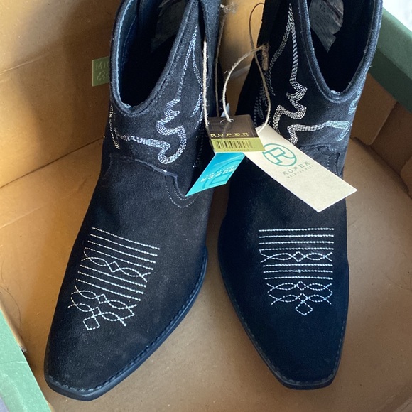 Roper Womens Dusty Black Cowboy Western Boots Size 7.5 Medium (B M) (3587231) - Picture 11 of 13